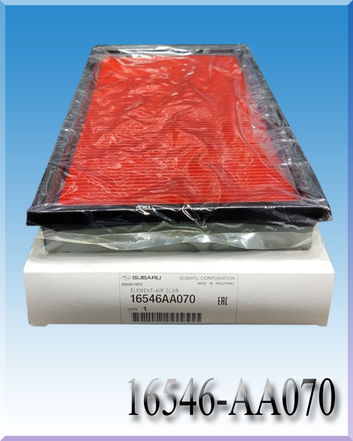 Air Filter Part Numbers: 16546AA070
